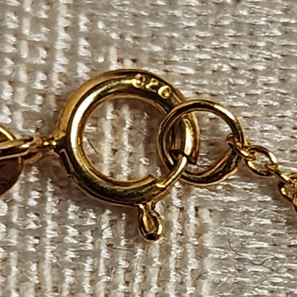 Sydney Evan “Lucky” Necklace .925 Gold Vermeil Diamond Accent Script Pendant 16” - Picture 3 of 13